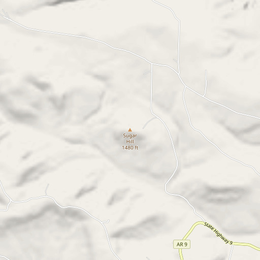 OpenStreetMap map of Sugar Hill, AR