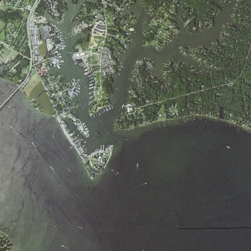 Aerial imagery of Ship Point, MD
