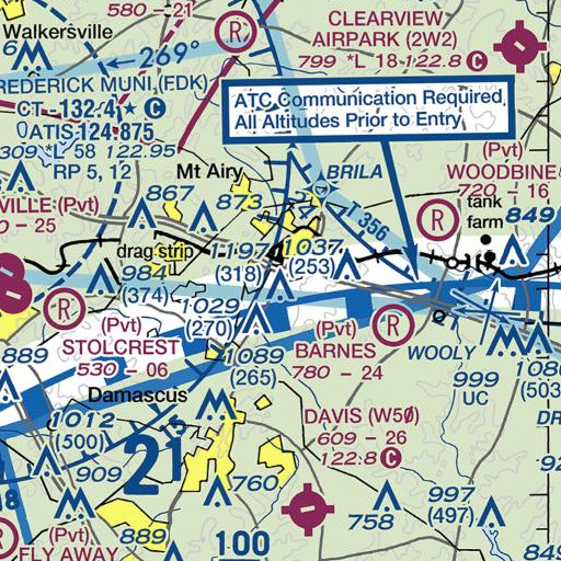 FAA VFR chart of Sparr Spring, MD