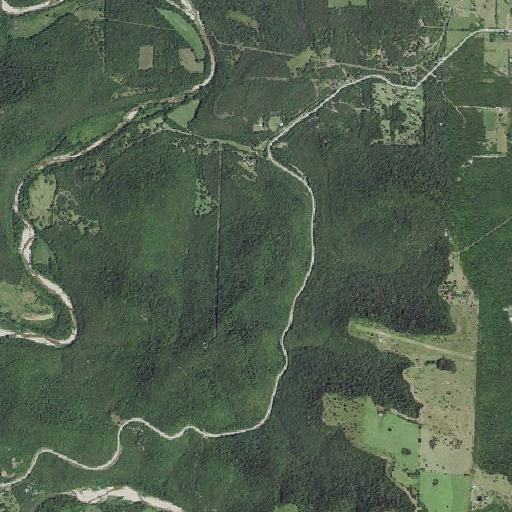 Aerial imagery of Trigger Mountain, AR