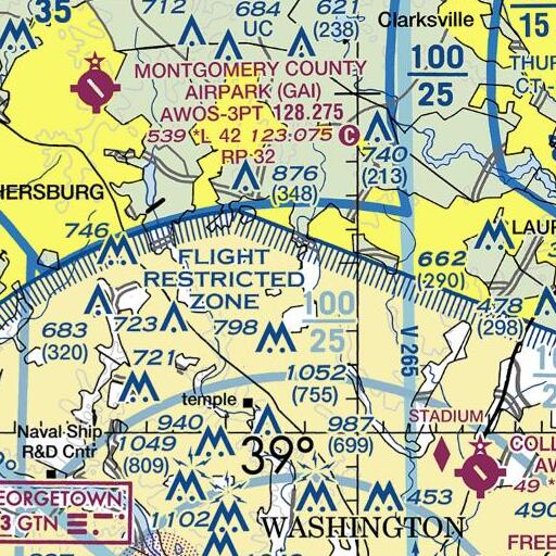 FAA VFR chart of Lutes Run, MD