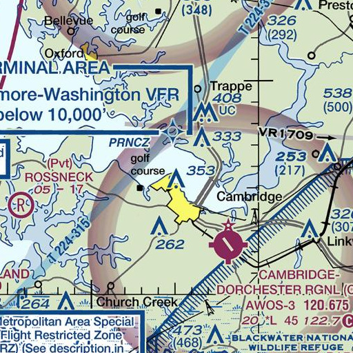 FAA VFR chart of Hambrooks Bar, MD