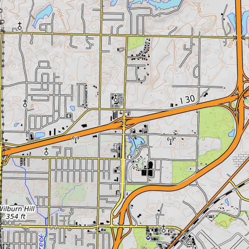 OpenTopoMap map of Interchange 2, AR