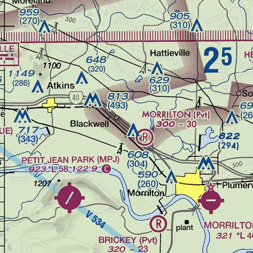 FAA VFR chart of Interchange 101, AR