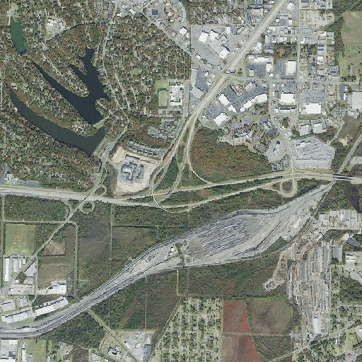 Aerial imagery of Interchange 155, AR