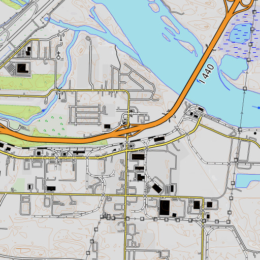 OpenTopoMap map of Interchange 5, AR