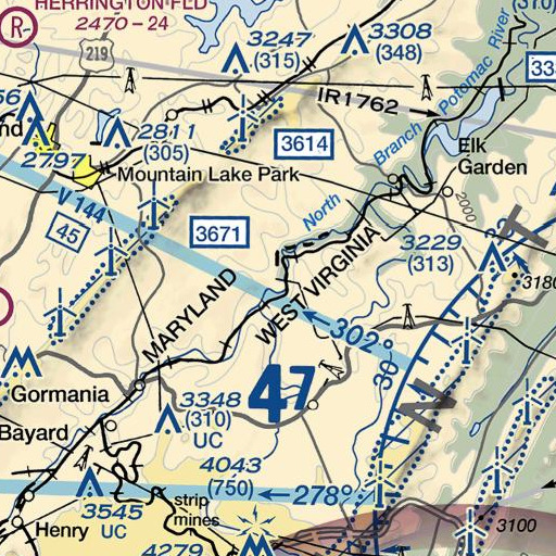 FAA VFR chart of Schell, MD