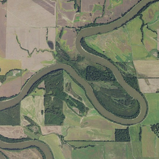 Aerial imagery of Blackbird Bend, AR