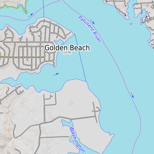 OpenTopoMap map of Billiard Point, MD
