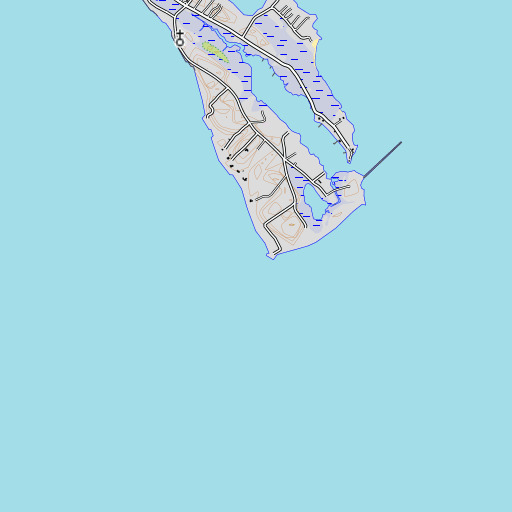 OpenTopoMap map of Deep Point, MD