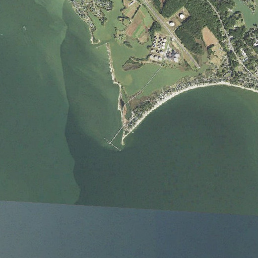 Aerial imagery of Piney Point, MD
