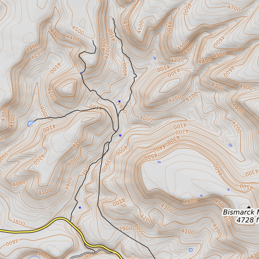 OpenTopoMap map of Alkali Wash, AZ