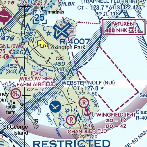FAA VFR chart of Wise Marsh, MD