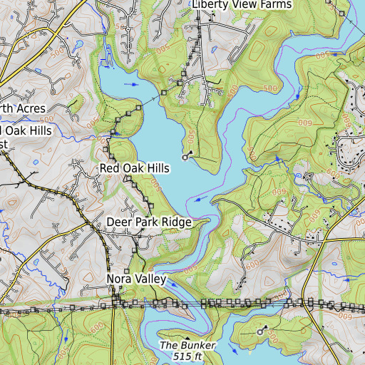 OpenTopoMap map of Beaver Run, MD