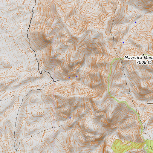 OpenTopoMap map of Horse Camp Spring, AZ