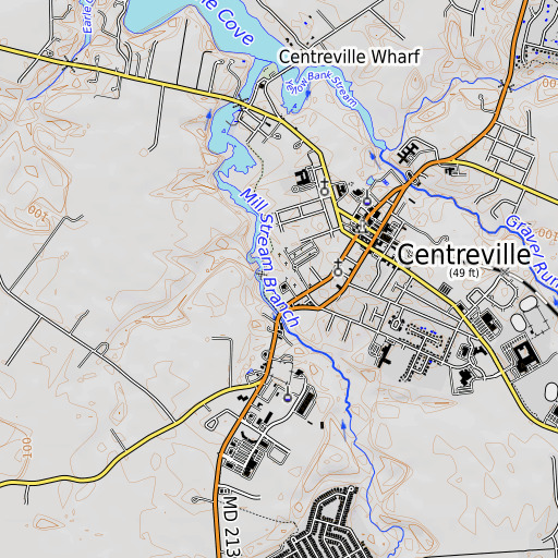 OpenTopoMap map of Memorial Park, MD
