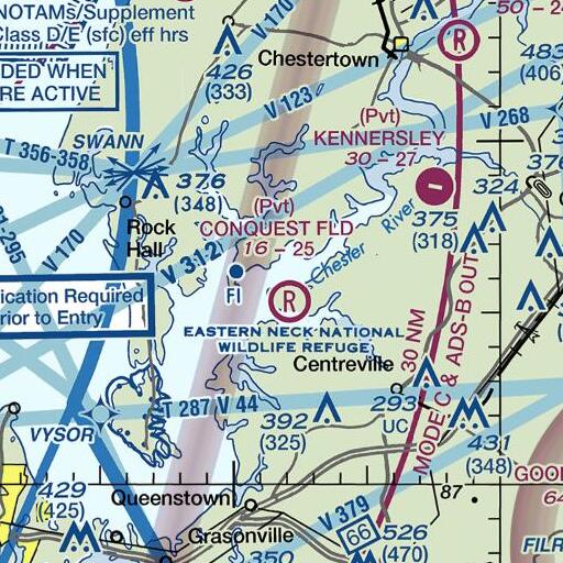 FAA VFR chart of Upper Spaniards Point, MD