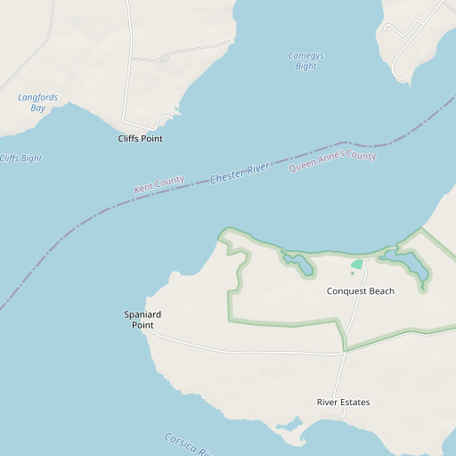 OpenStreetMap map of Upper Spaniards Point, MD