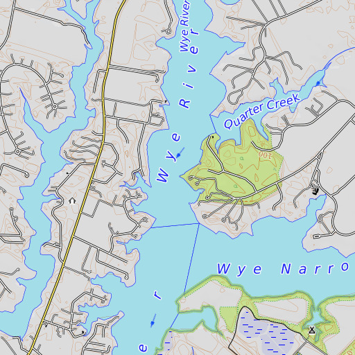 OpenTopoMap map of Cedar Point, MD