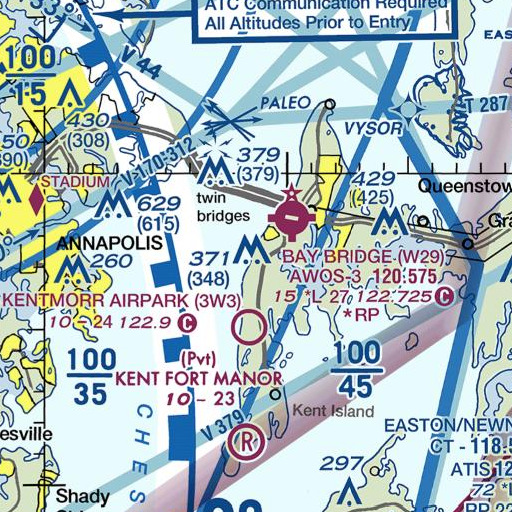 FAA VFR chart of Ferry Landing, MD