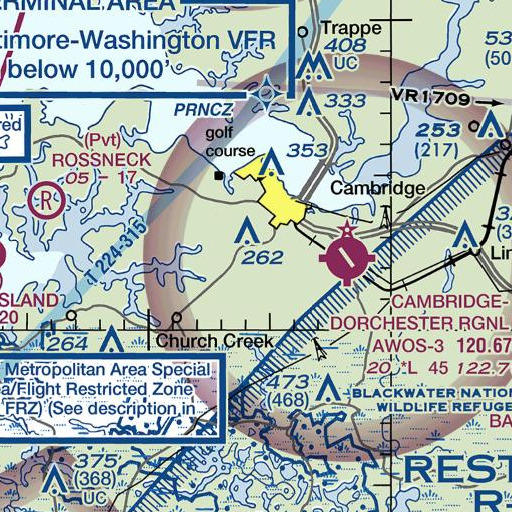 FAA VFR chart of Maple Elementary School, MD