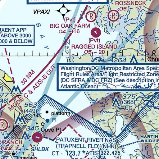 FAA VFR chart of Ridgeton, MD