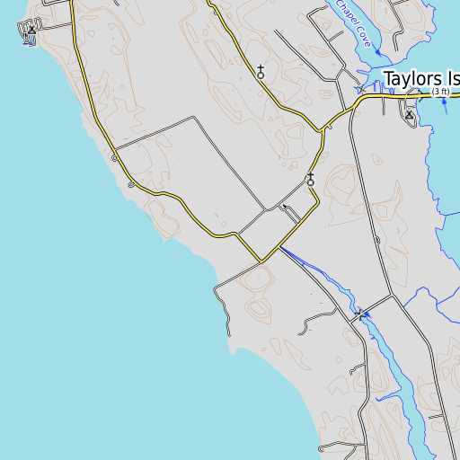OpenTopoMap map of Ridgeton, MD
