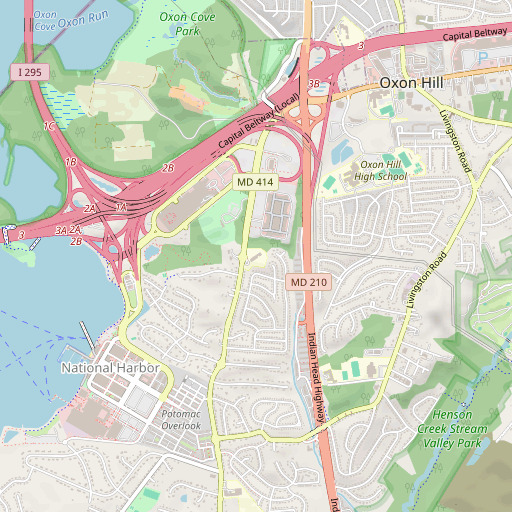 OpenStreetMap map of Addison School, MD