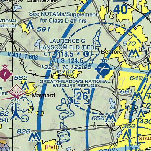 FAA VFR chart of Emerson School, MA