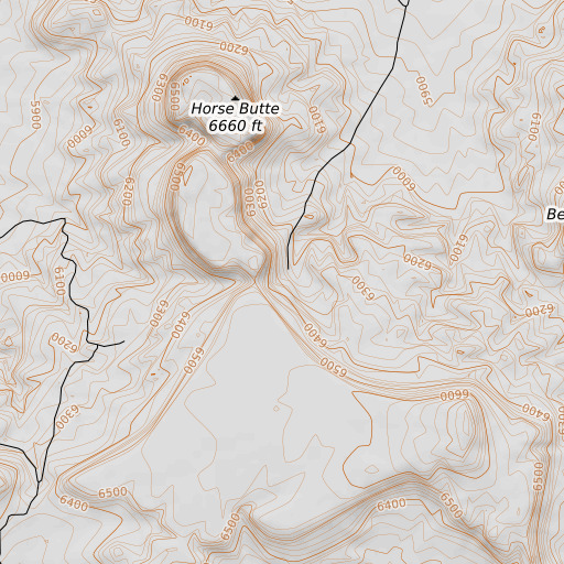 OpenTopoMap map of Horse Spring, AZ