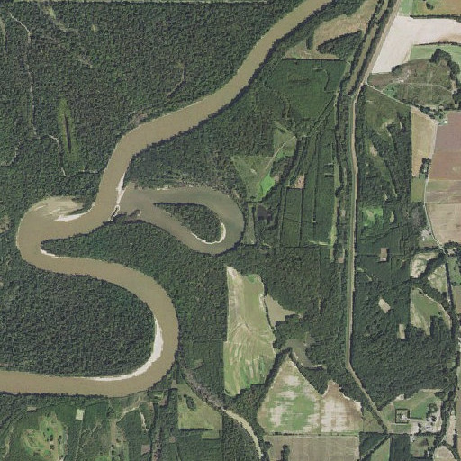 Aerial imagery of McCrutchen Bend, AR