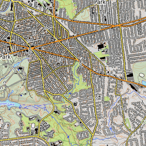 OpenTopoMap map of Entry Dingle Park, MA