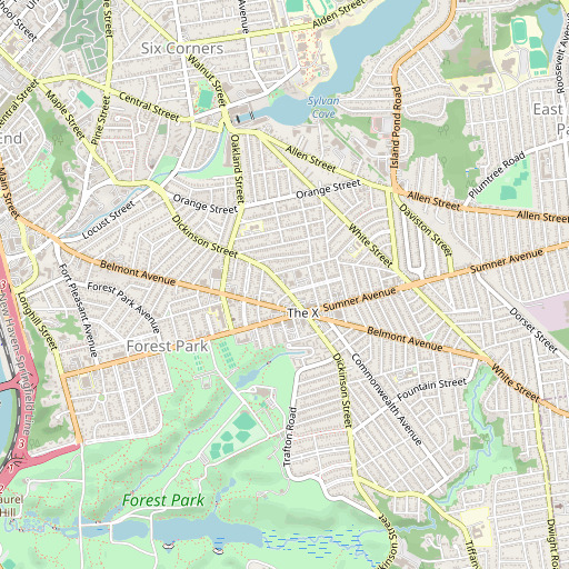 OpenStreetMap map of Holy Name School, MA