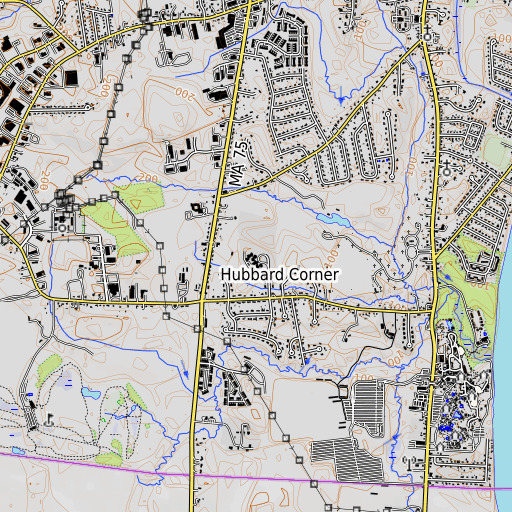 OpenTopoMap map of James Clark Elementary School, MA