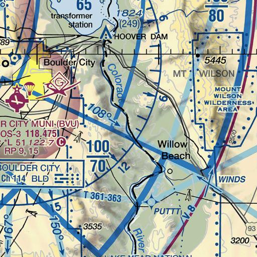 FAA VFR chart of Horseshoe Rapids, NV
