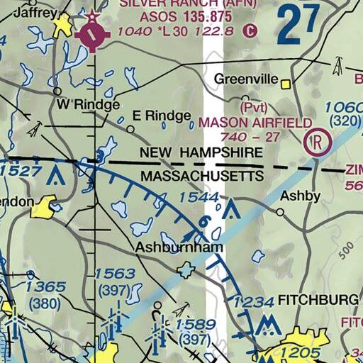 FAA VFR chart of Ashburnham State Forest, MA