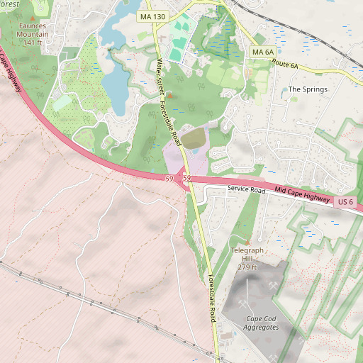 OpenStreetMap map of Interchange Two, MA