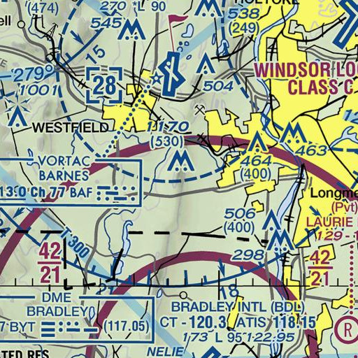 FAA VFR chart of Provin Mountain, MA