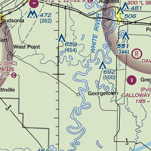 FAA VFR chart of Taylor Bend, AR