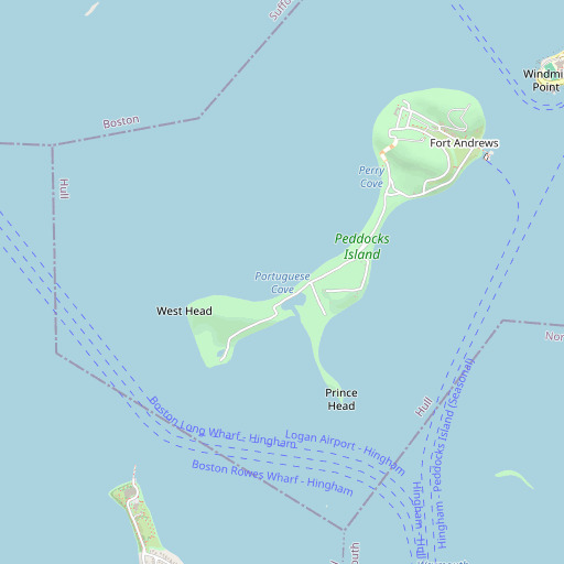 OpenStreetMap map of Portuguese Cove, MA