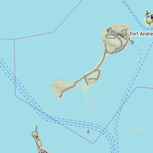 OpenTopoMap map of Portuguese Cove, MA