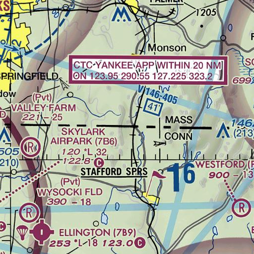FAA VFR chart of Rattlesnake Hill, MA