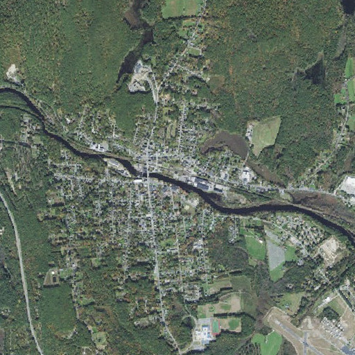 Aerial imagery of Fall Hill Brook, MA