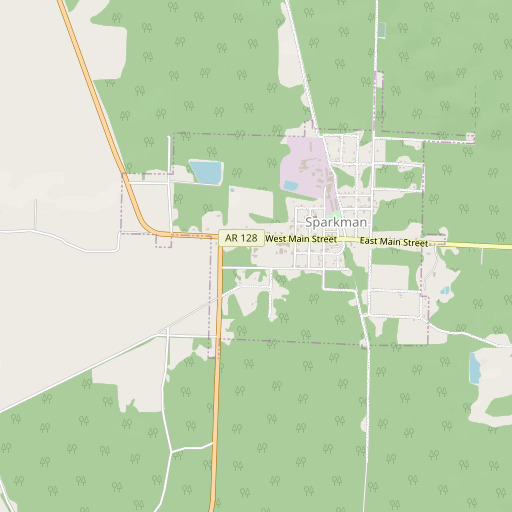 OpenStreetMap map of Sparkman Elementary School, AR