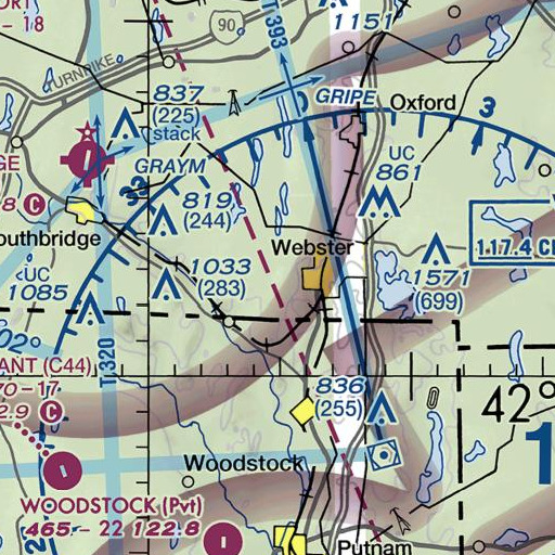 FAA VFR chart of Bates Hill, MA