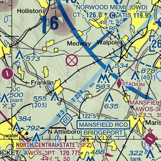 FAA VFR chart of Eagle Brook, MA