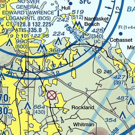 FAA VFR chart of Eel River, MA