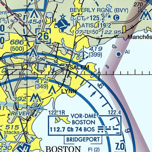 FAA VFR chart of Forest River, MA