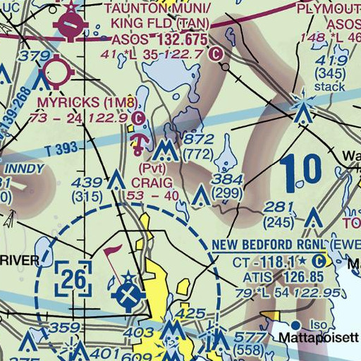 FAA VFR chart of Braley Hill, MA