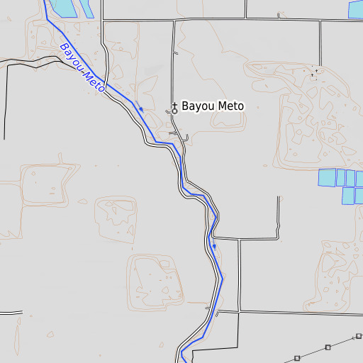 OpenTopoMap map of James Bridge, AR